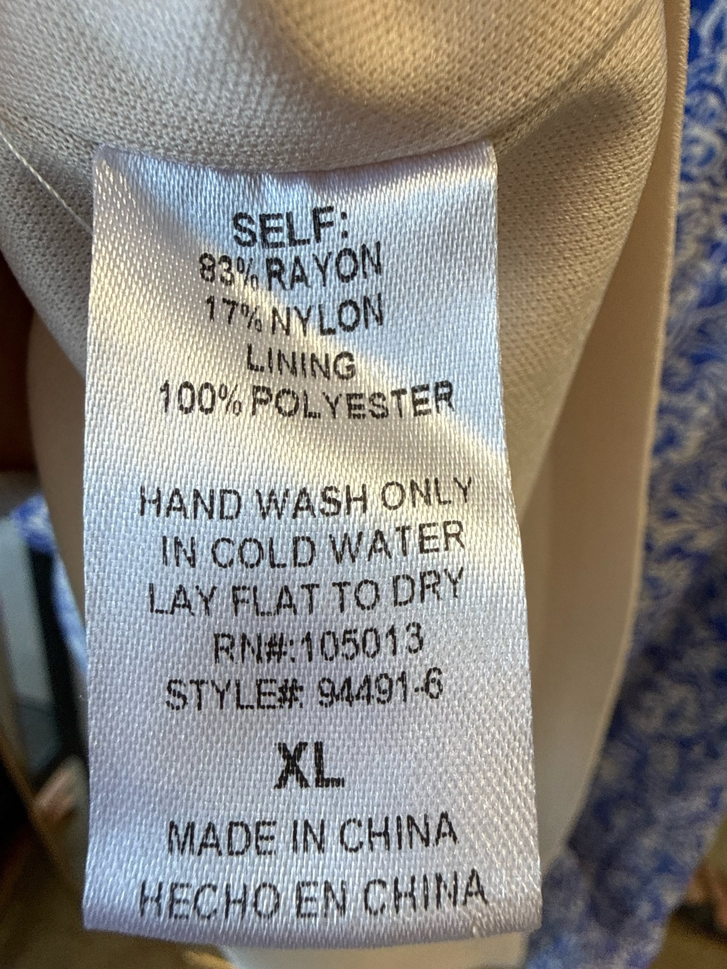 Savanna Jane Size XL Blue/Multi Dress