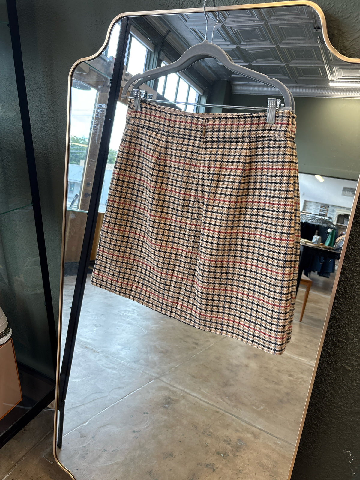 j crew Size 10 black/tan/white Skirt