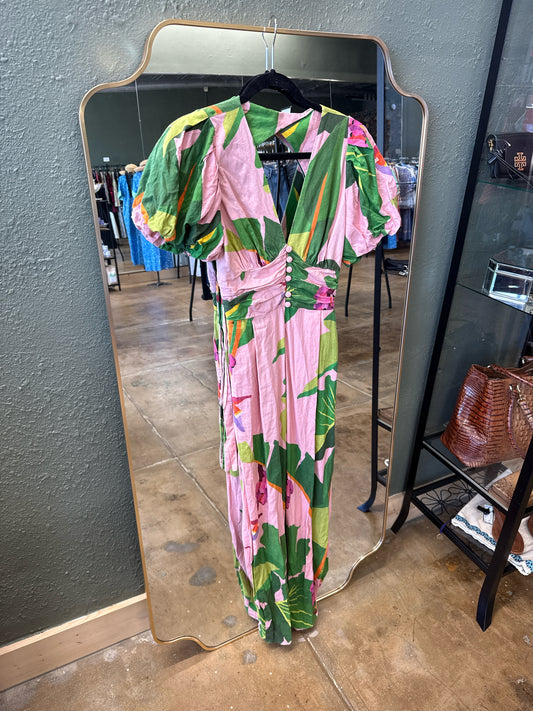 Farm RIO Size S Pink/Green Romper