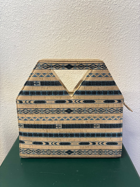 Natural Cork Cream/Blue Bag