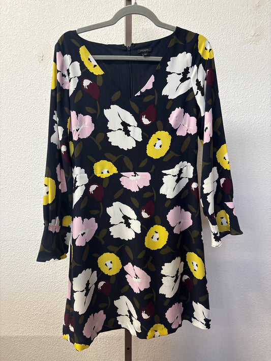 ANN TAYLOR Size 4 black/floral Dress