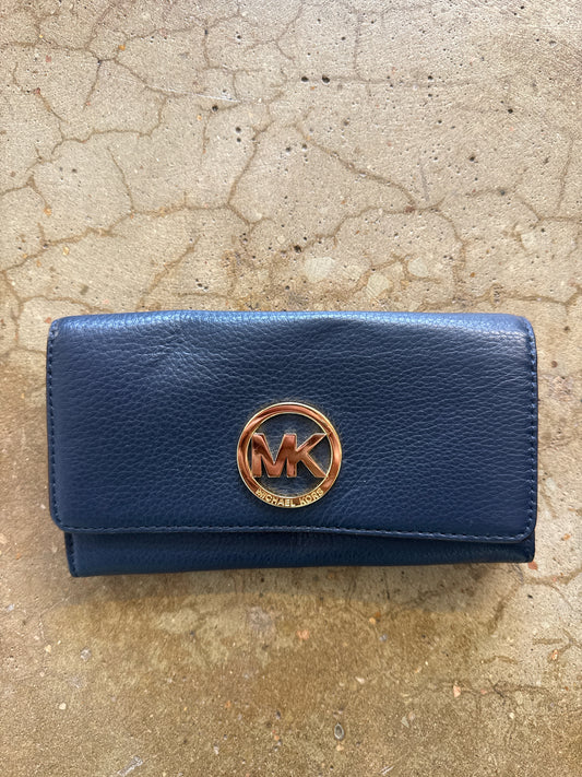 MICHAEL KORS Navy Wallet/Wristlet
