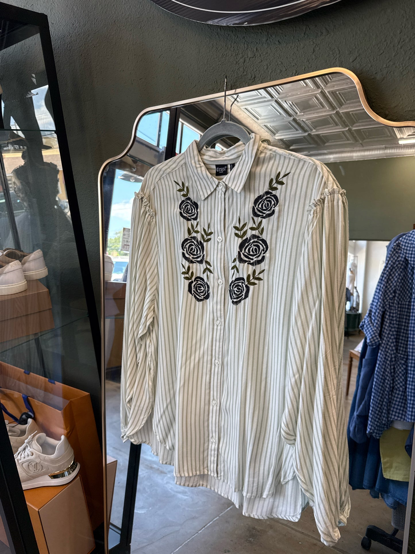 Cruel Size L White/Green Top