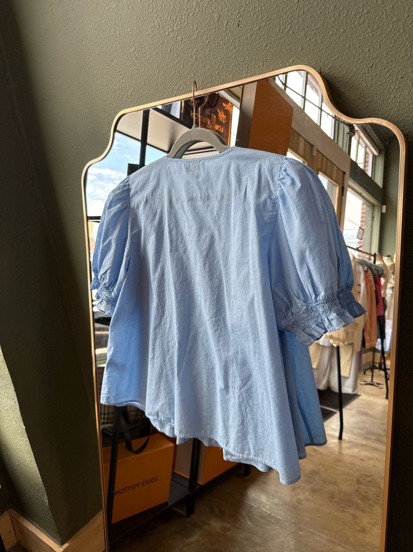 cece Size L Light Blue Top
