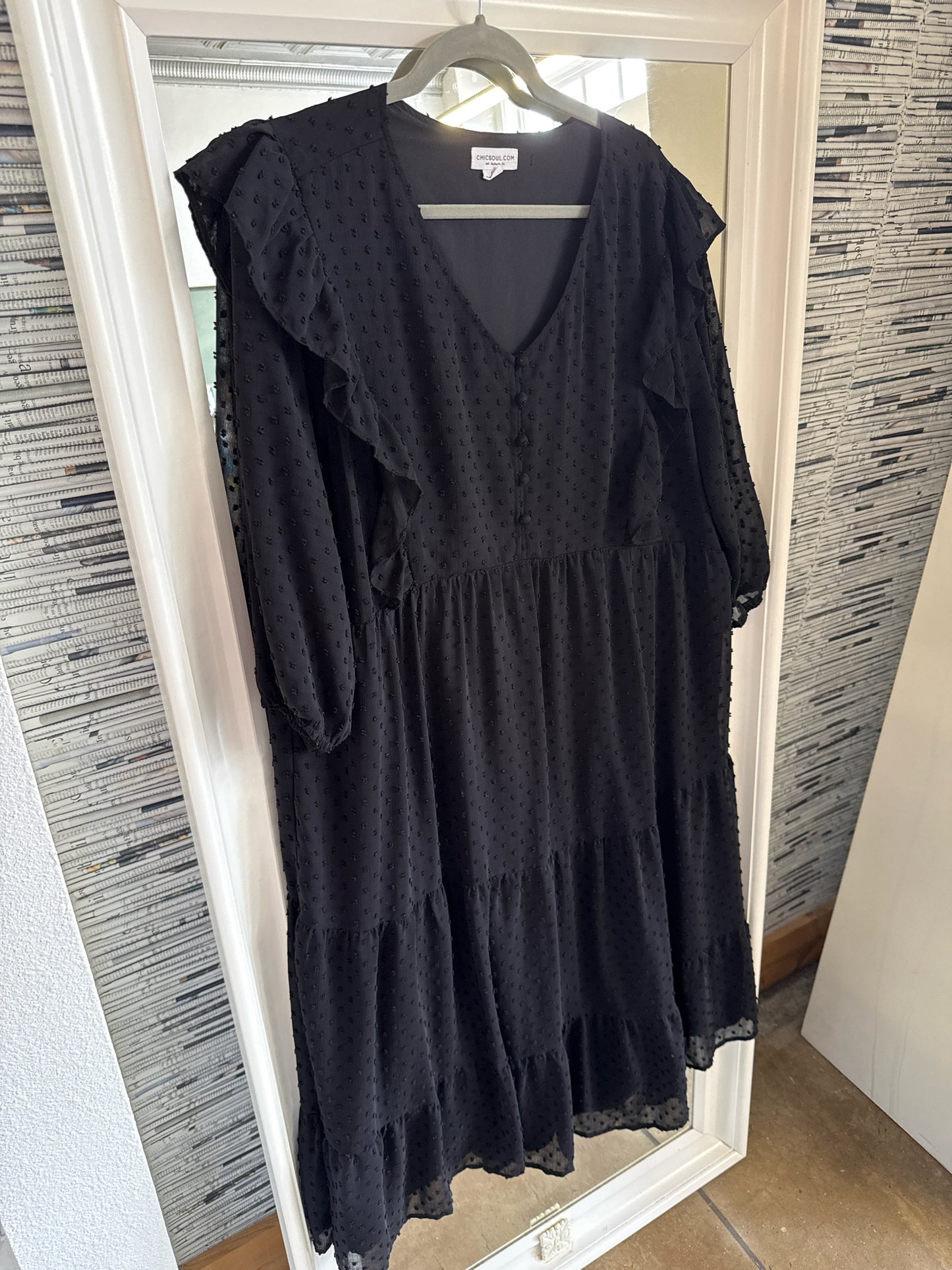 Chic Soul Size 1X Black Dress