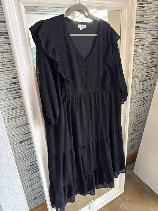 Chic Soul Size 1X Black Dress