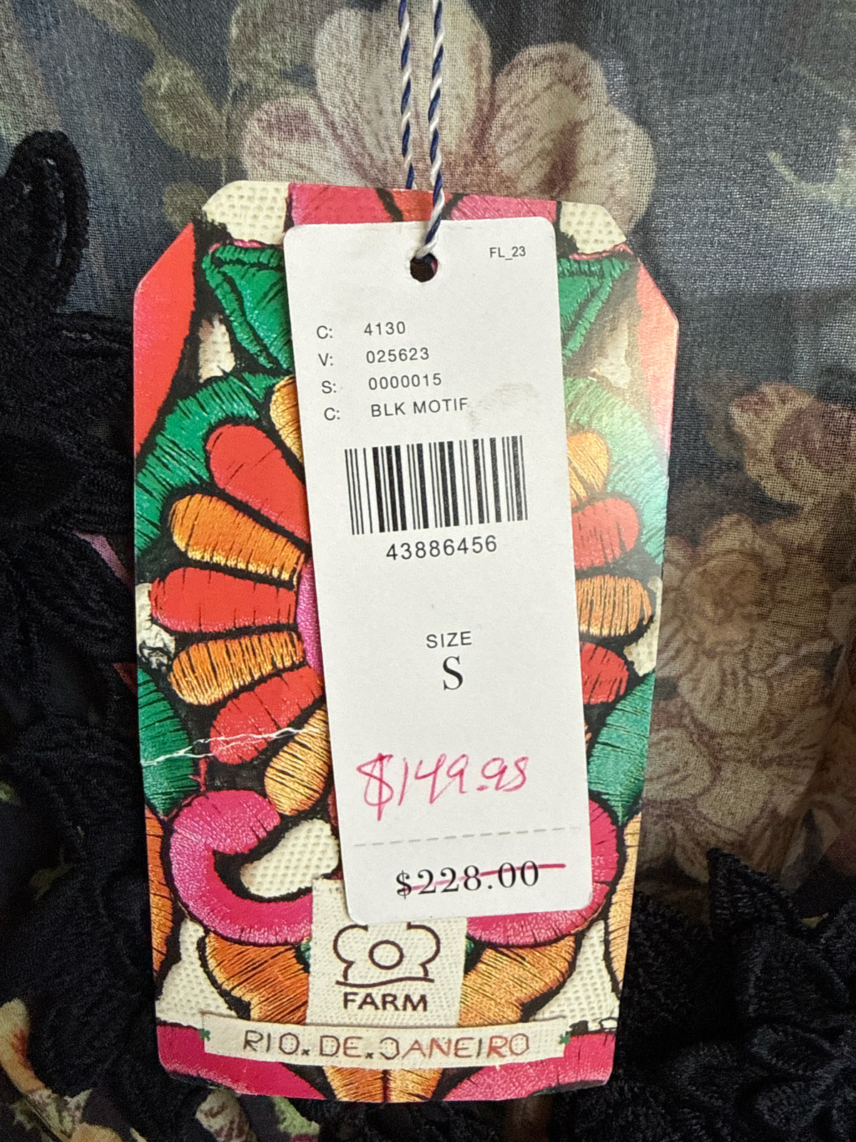 Farm for Anthropologie Size S black/floral Dress