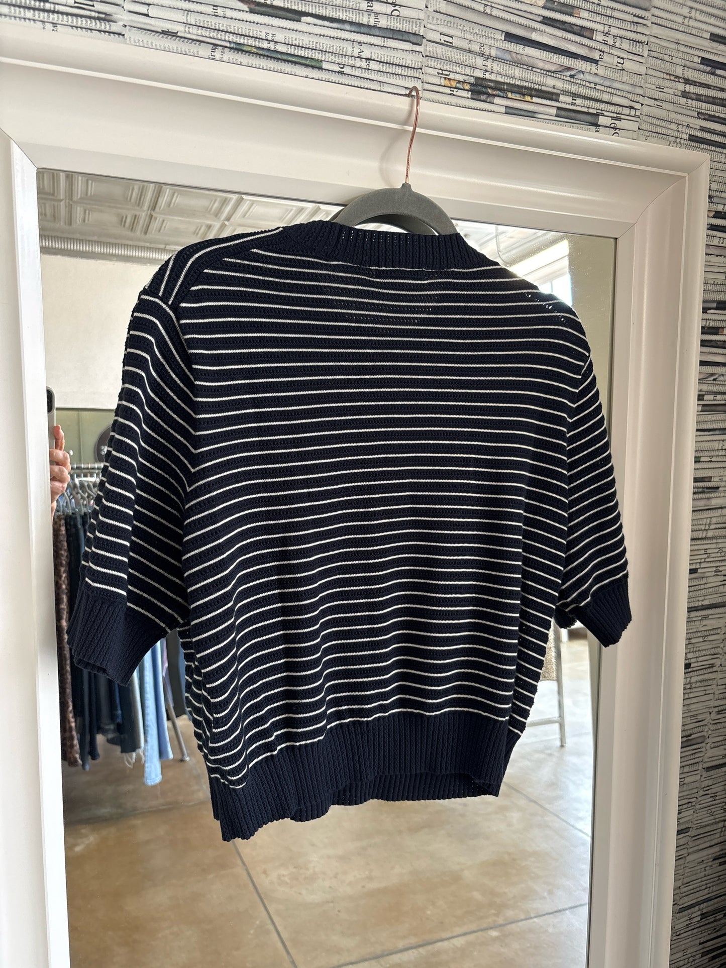 MADEWELL Size L Navy + white Top