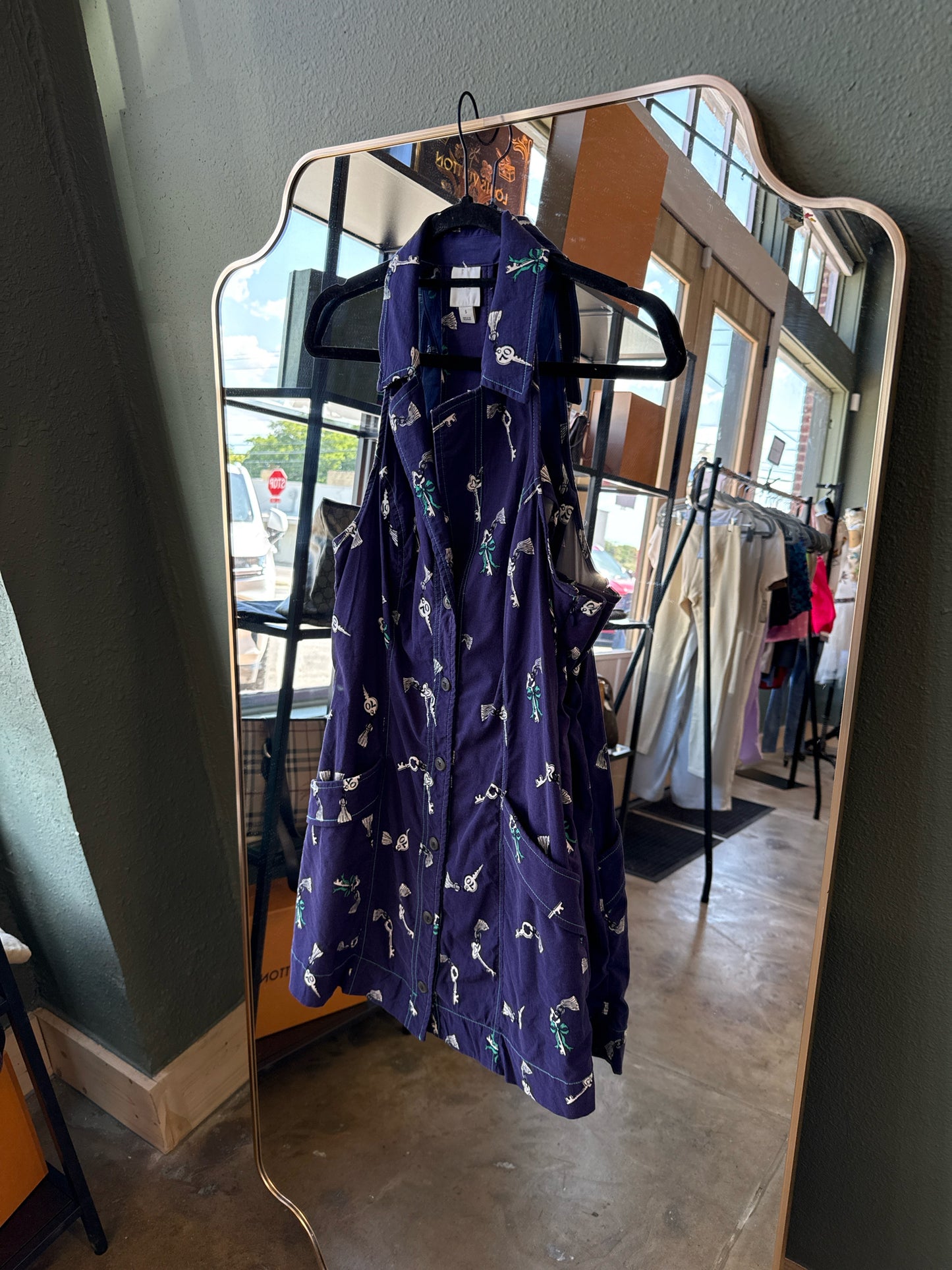 Maeve Size S Navy/Green Dress