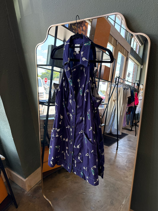 Maeve Size S Navy/Green Dress