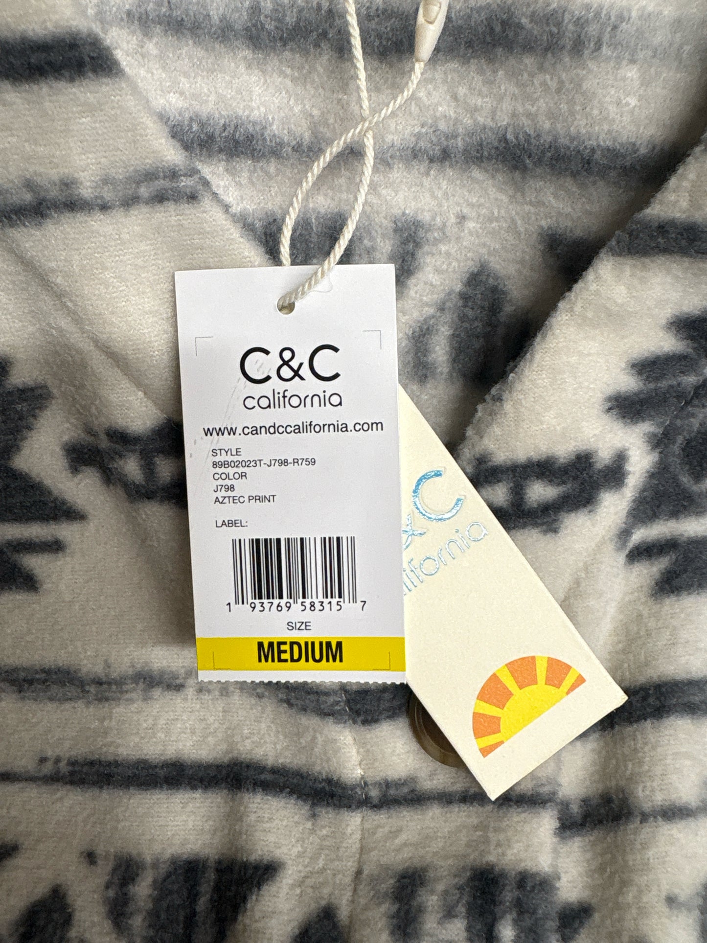 C&C California Size M White/Blue Southwestern Jacket