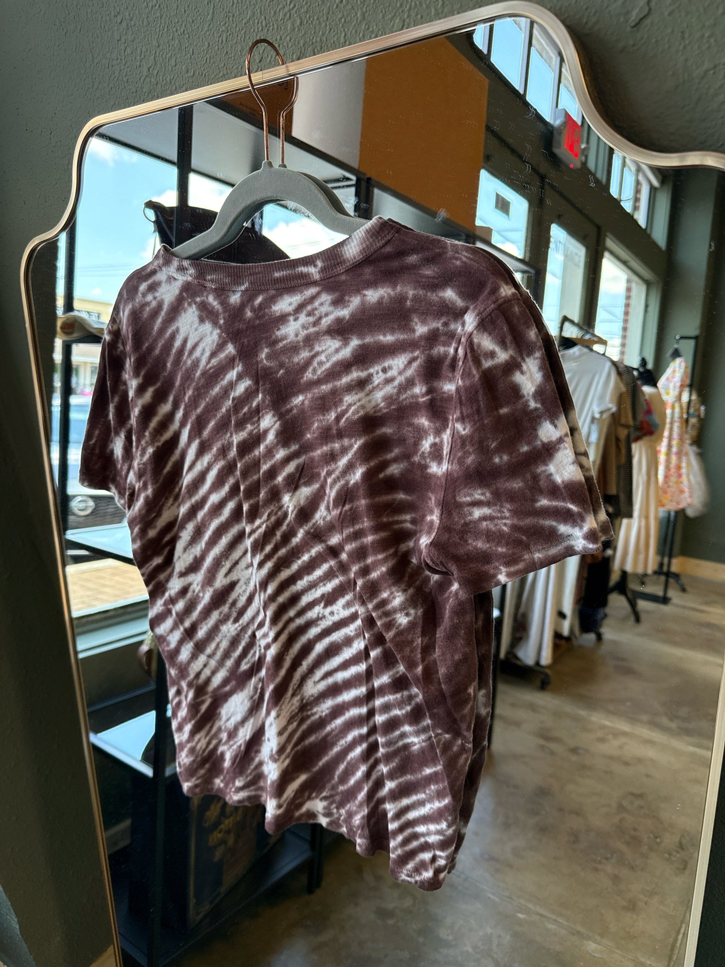 LOFT Size XS Purple/White Tie Dye Tee