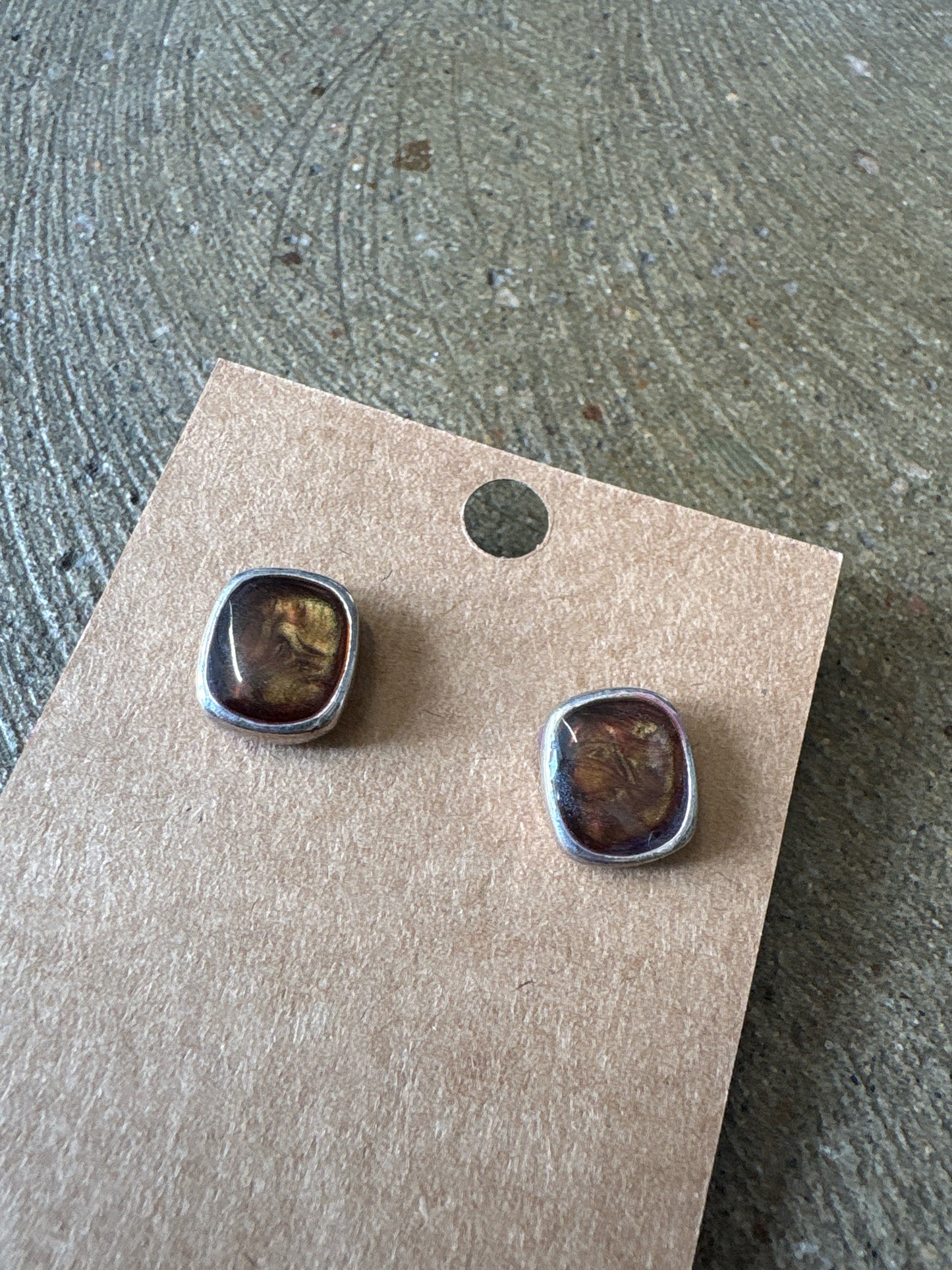 Brown Stud Earrings