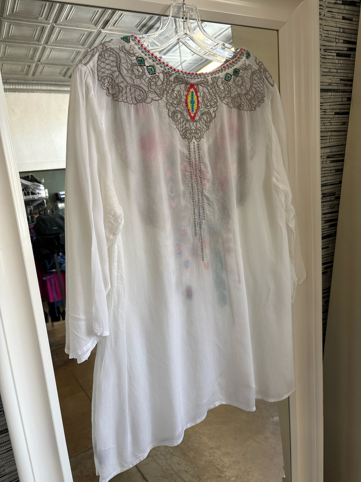Johnny Was Size L white multi Top