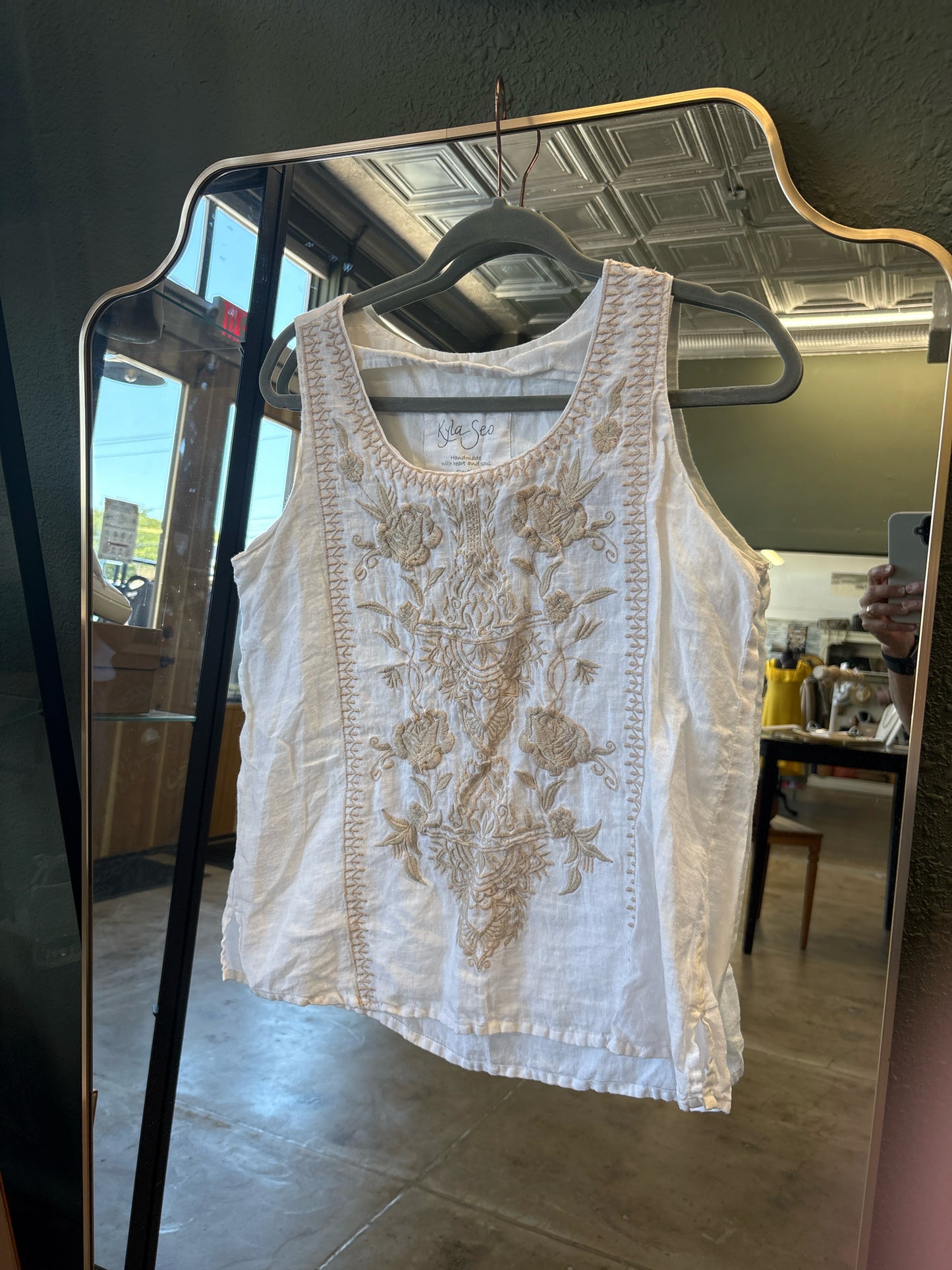 Kyla Seo Size S White Print Top