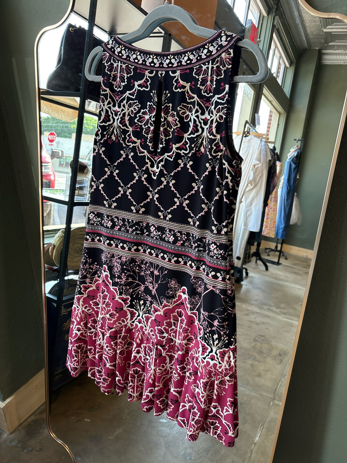 White House Black Market Size M black + multi Dress