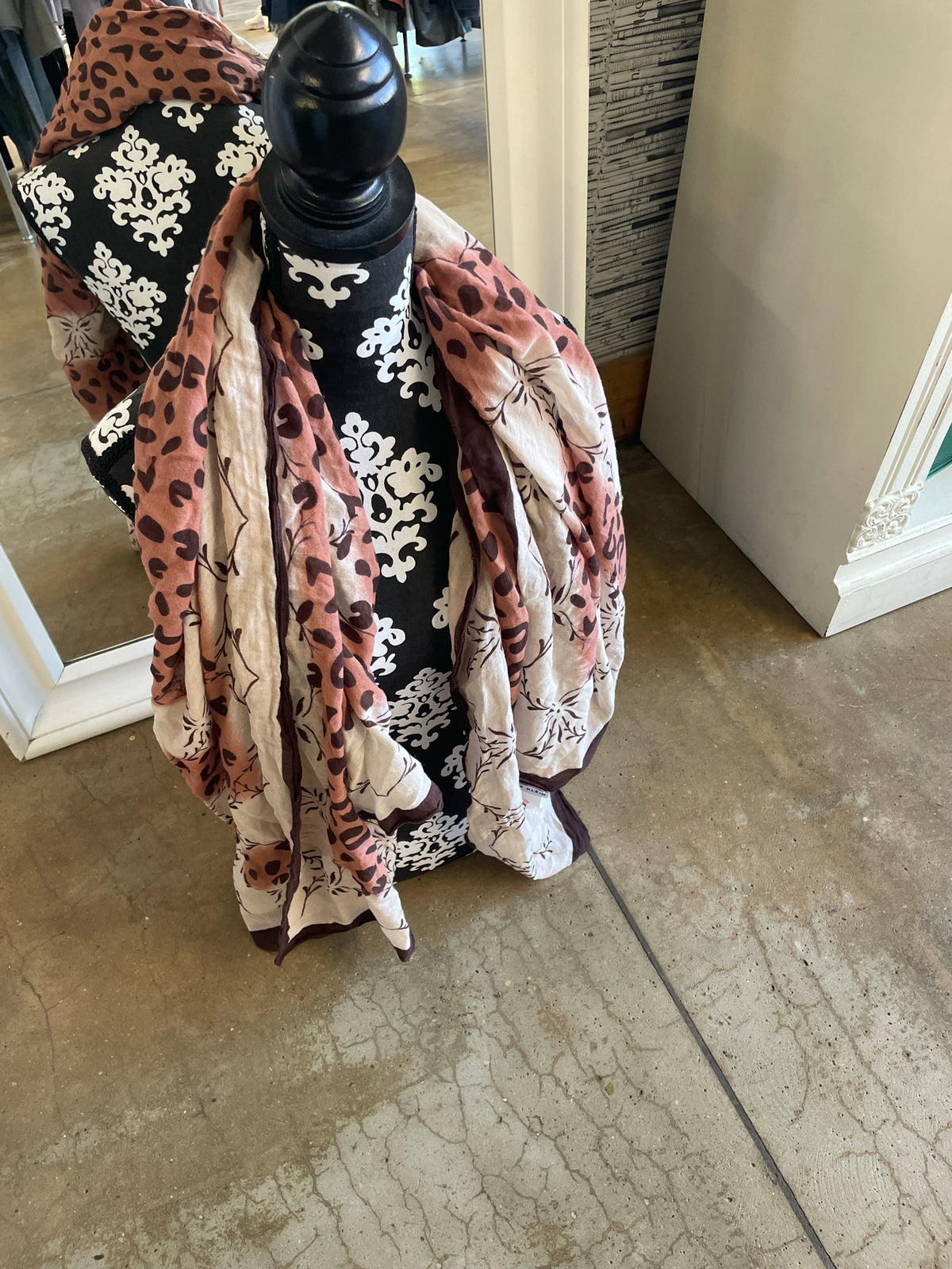 Anne Klein Brown Multi Colored Scarf