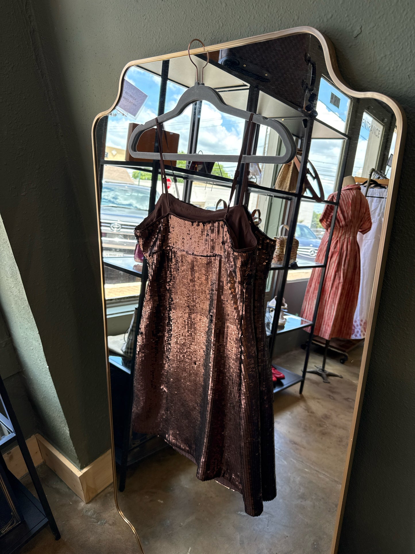 MADEWELL Size 00 Brown Sequin Dress