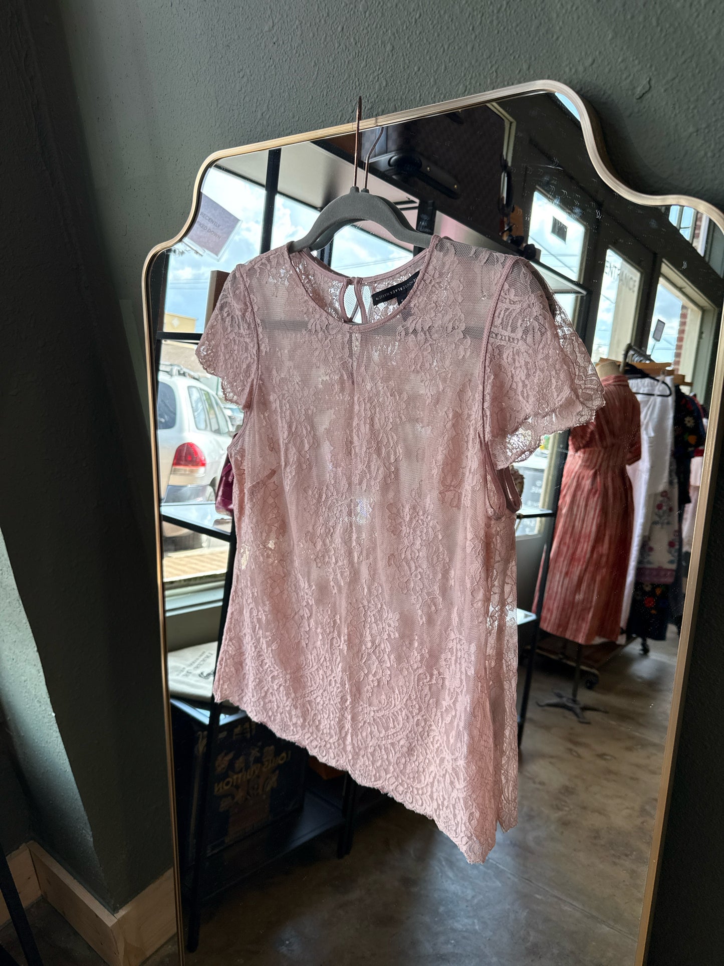 White House Black Market Size S Pink Top