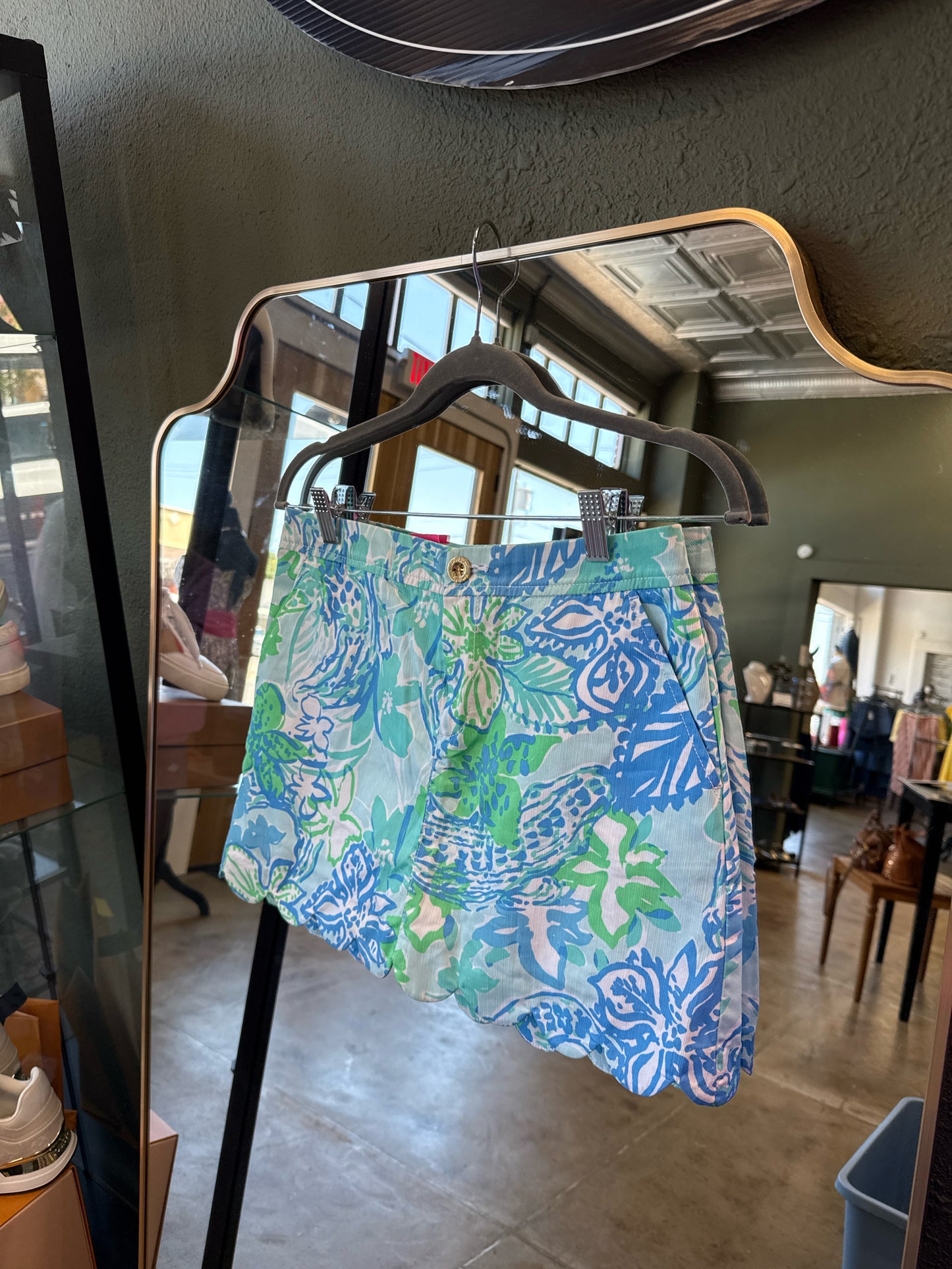 Lilly Pulitzer Size 2 Blue/Green Skirt