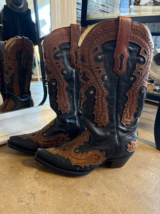 Corral Shoe Size 7 Black/Brown Boots