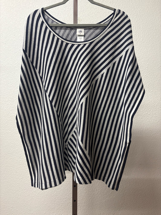 Cabi Size M B&W Stripe Tunic