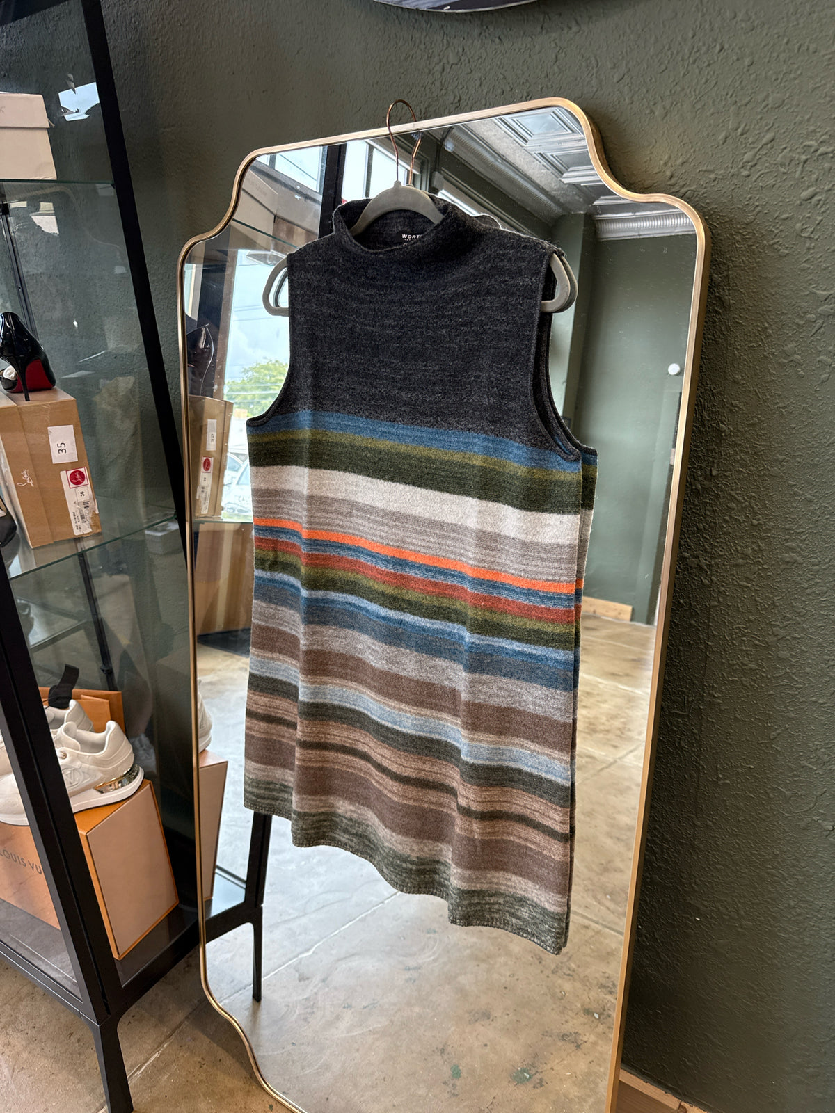 Worth Size L Gray/Multi Dress