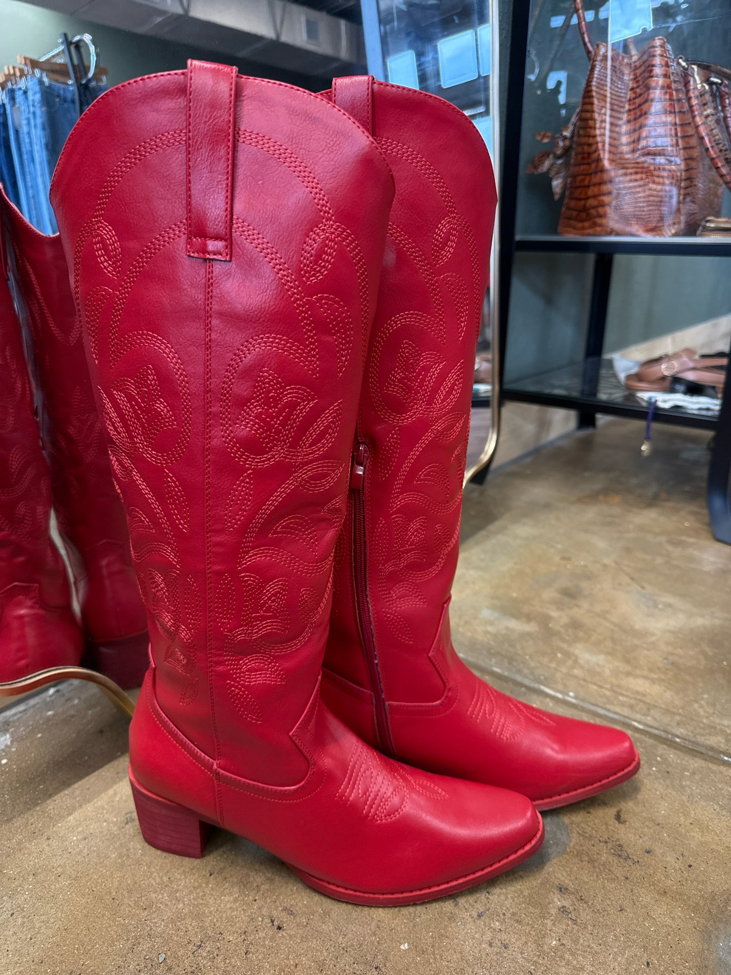 Shoe Size 9.5 Red Boots