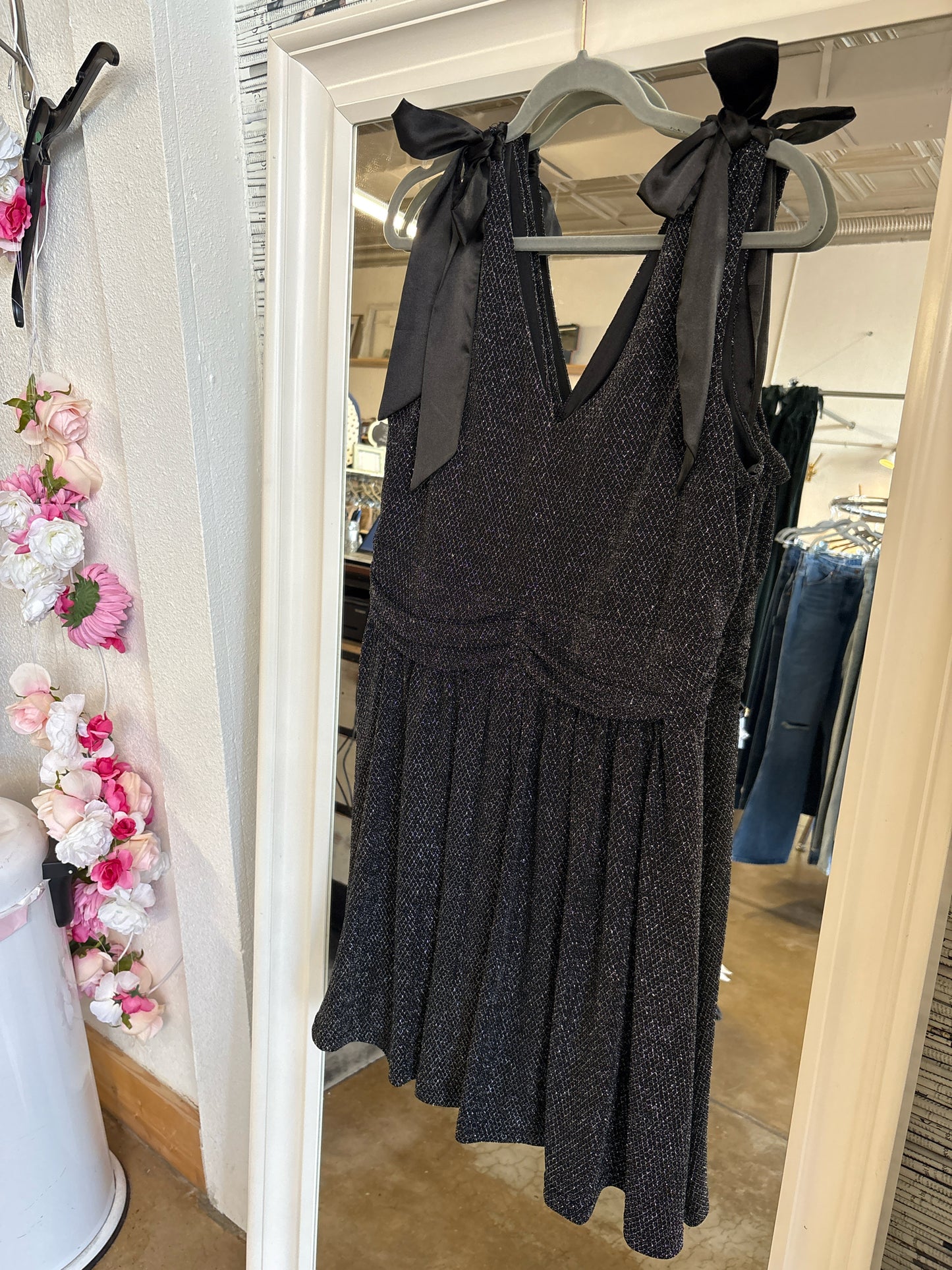 Sam Edelman Size L black and silver Sleeveless Dress
