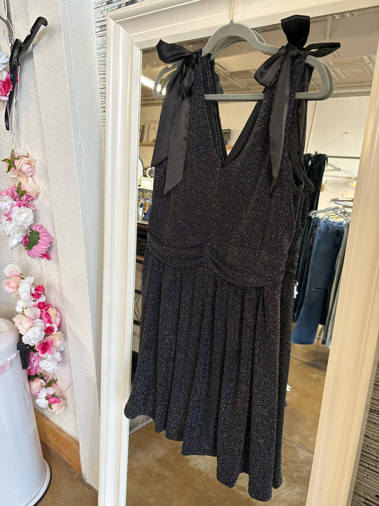 Sam Edelman Size L black and silver Sleeveless Dress