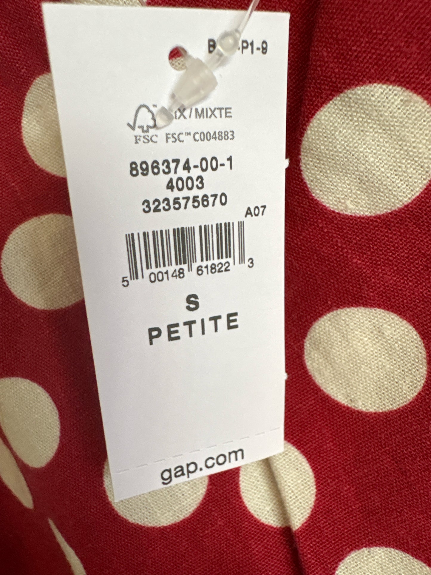 GAP Size S Red & White Skirt