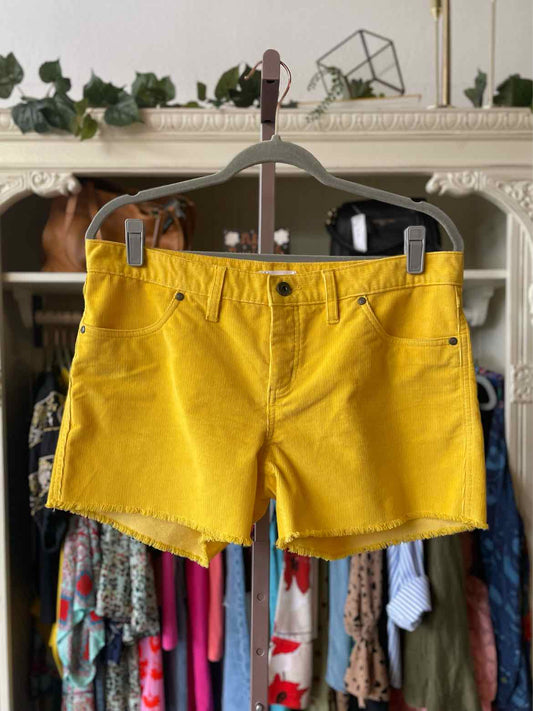 Carve Designs Size 8 Mustard Ribbed Shorts