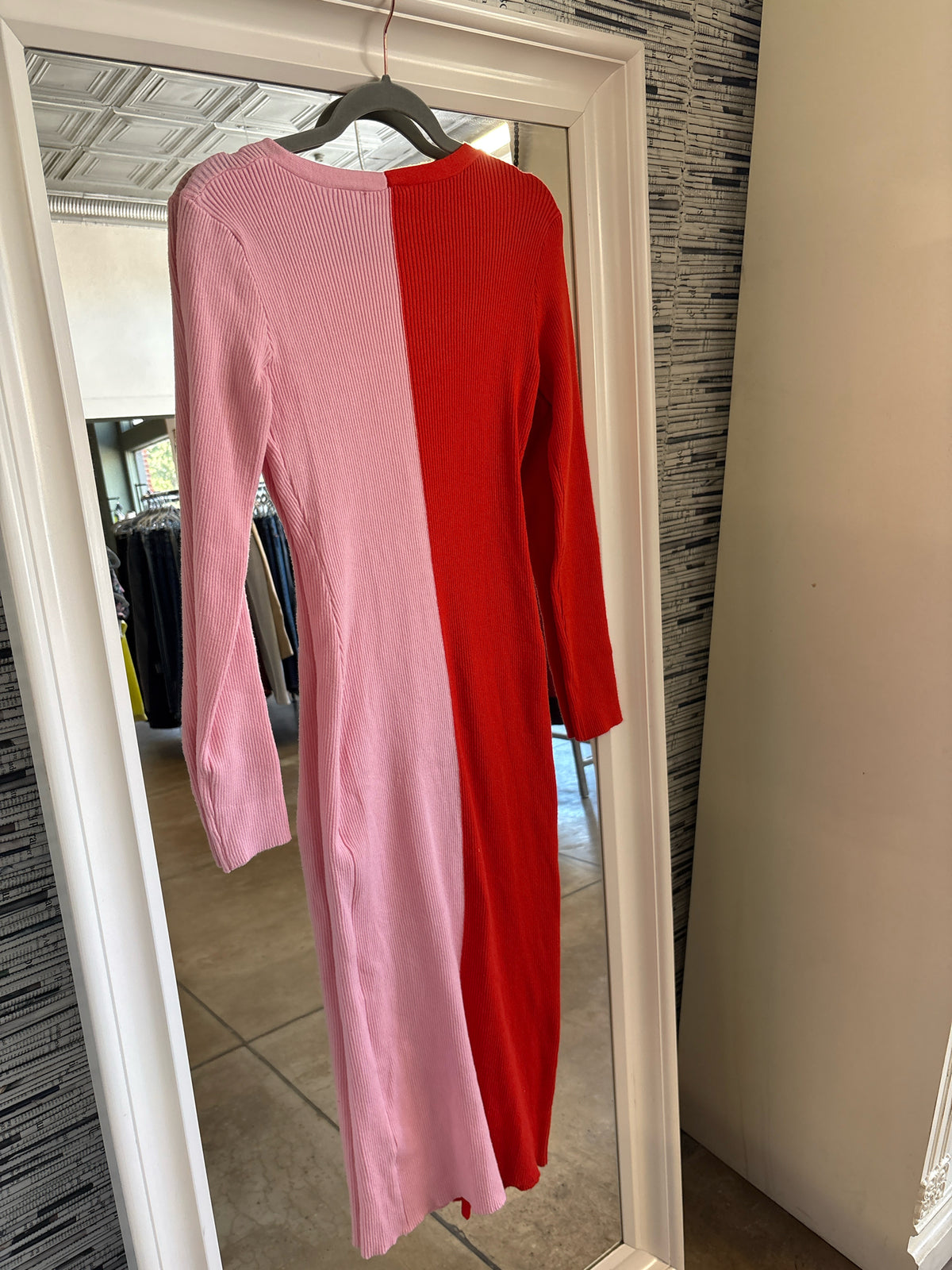 Vestique Size S orange and pink Knit Dress