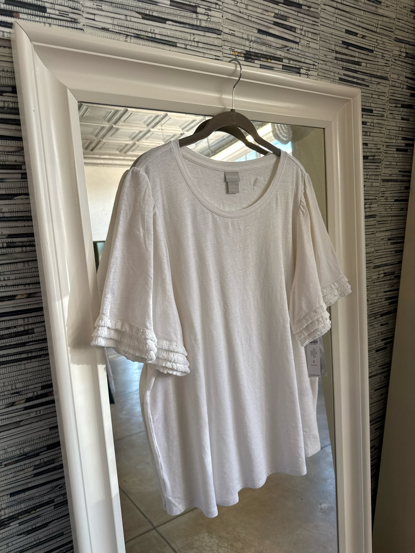 CHICO'S Size XL White Top
