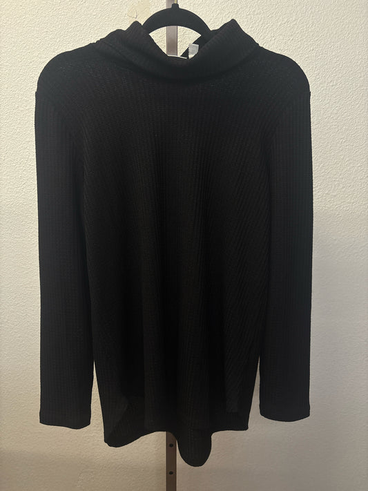 Susan Graver Size M Black waffle Top
