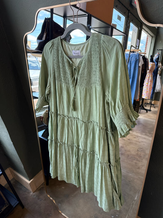 & Merci Size M Green Dress