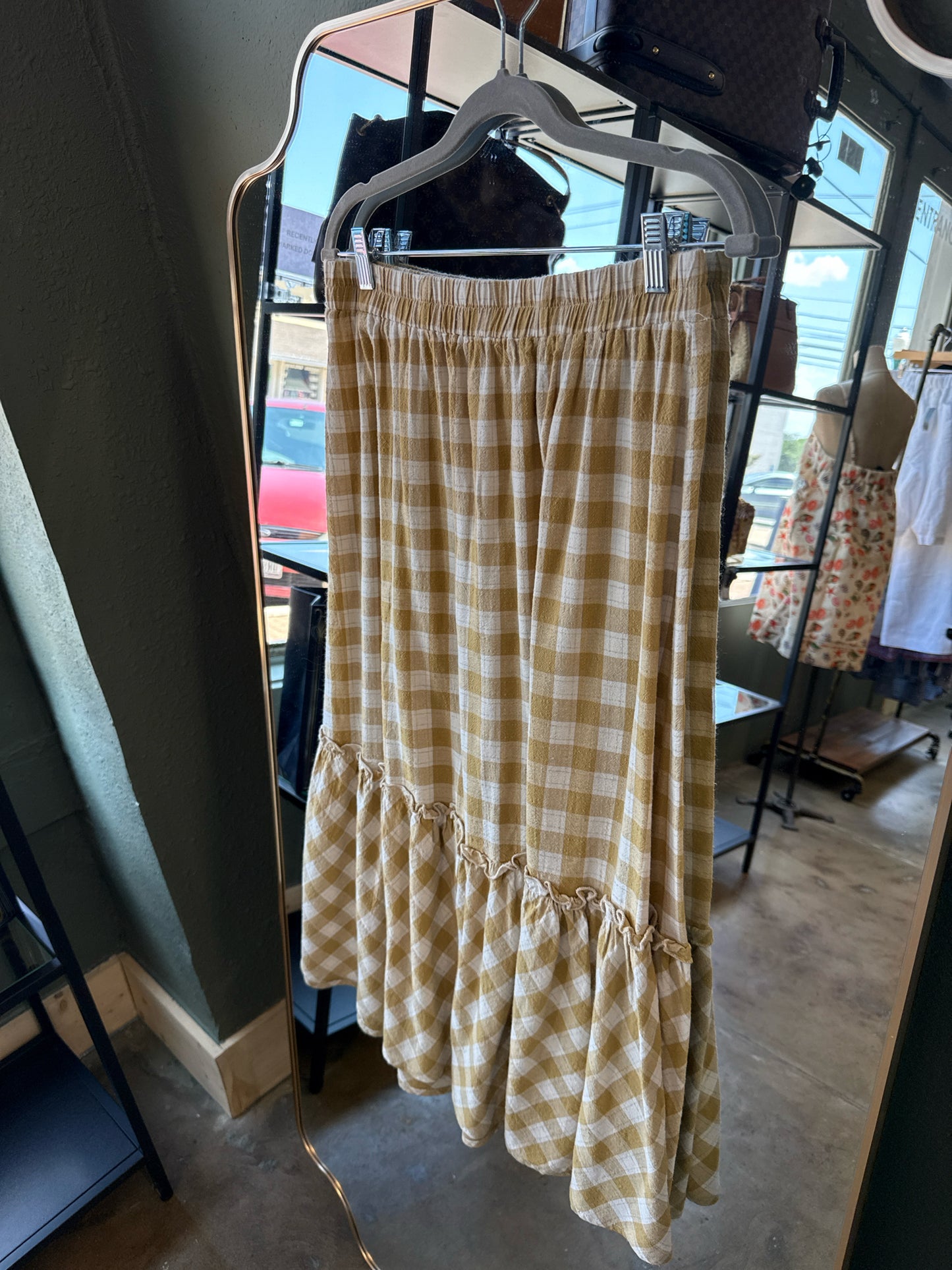 Hayden Los Angeles Size L White/Yellow Skirt