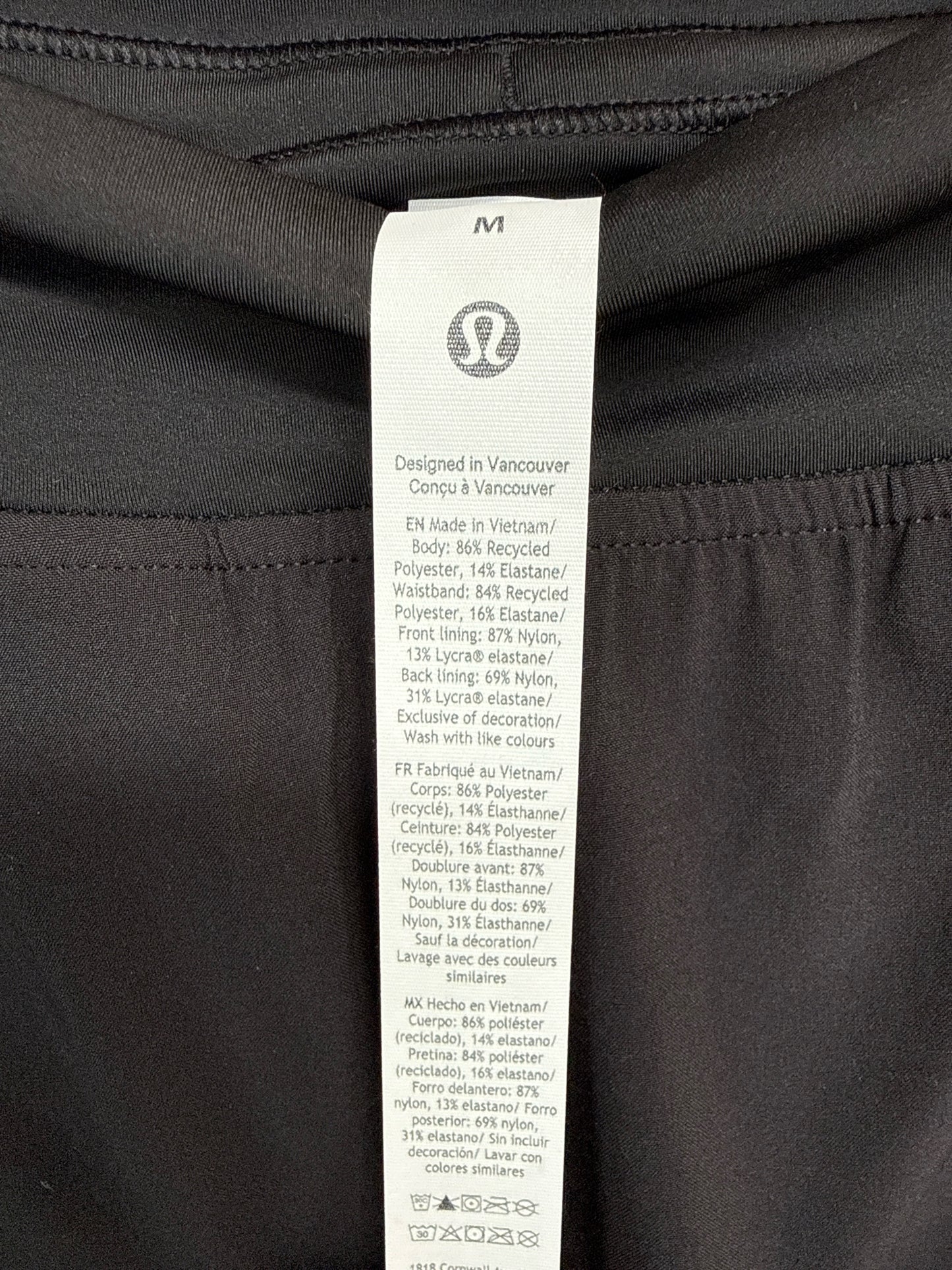 Lululemon Size M Black Skort