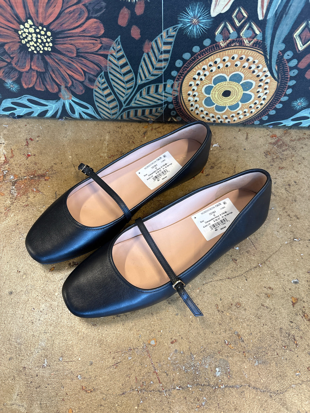 Nordstrom Rack Shoe Size 10 Black Flats