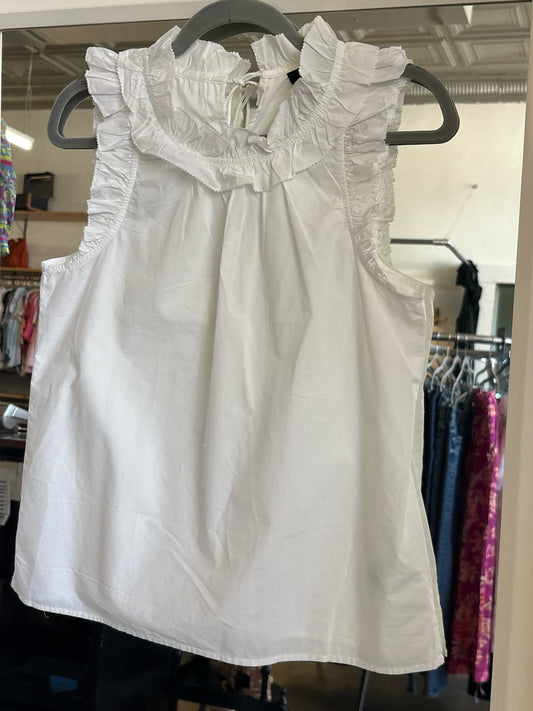 J. CREW Size XS White Sleeveless Top