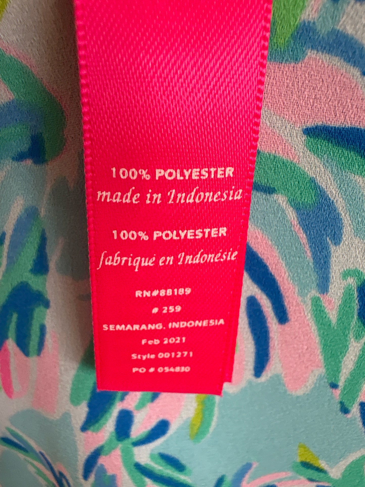 Lilly Pulitzer Size L blue + multi Top