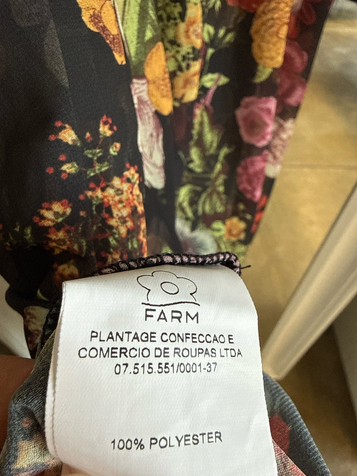 Farm for Anthropologie Size S black/floral Dress