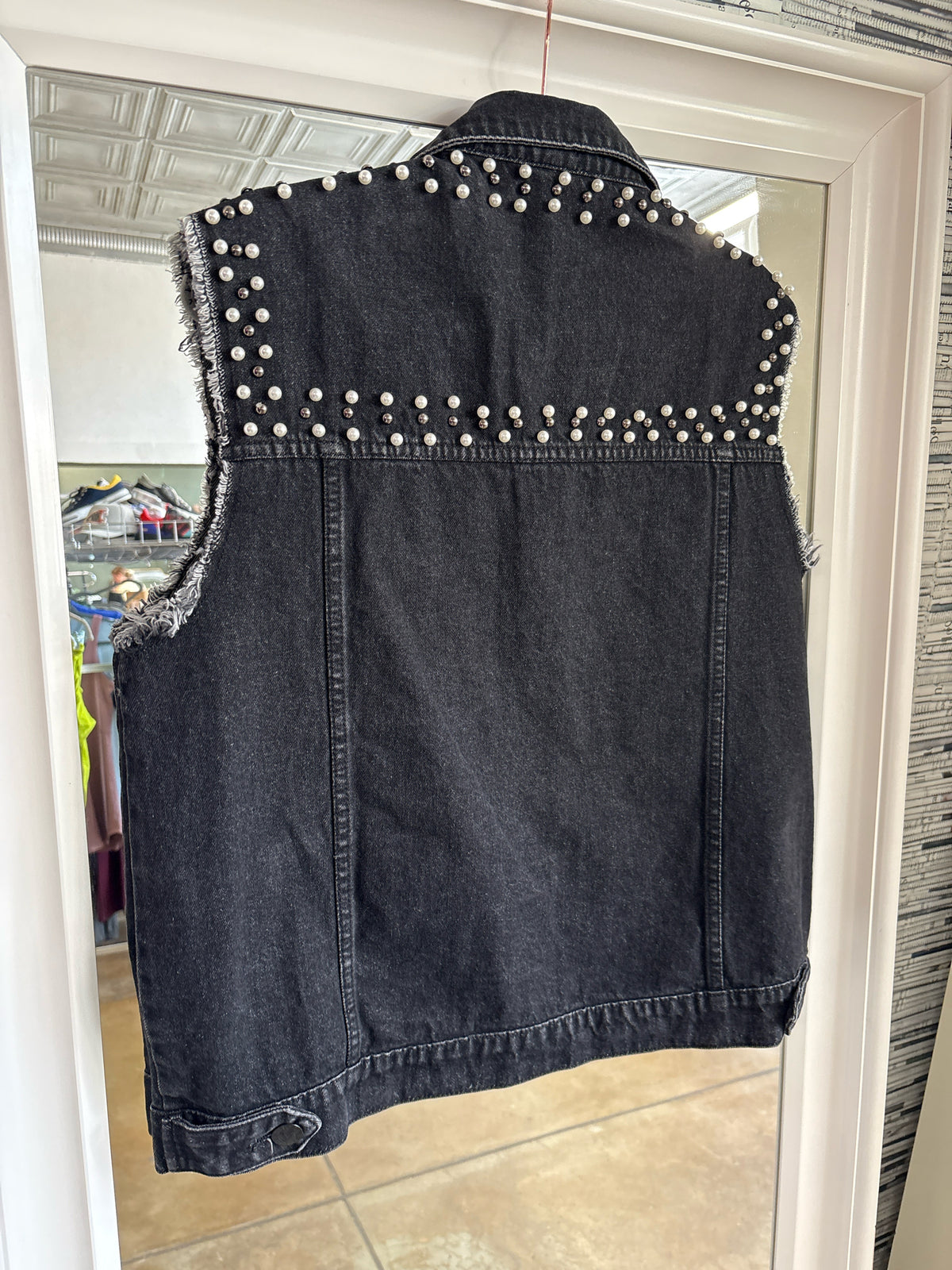 Vocal Size L Black Jean Vest