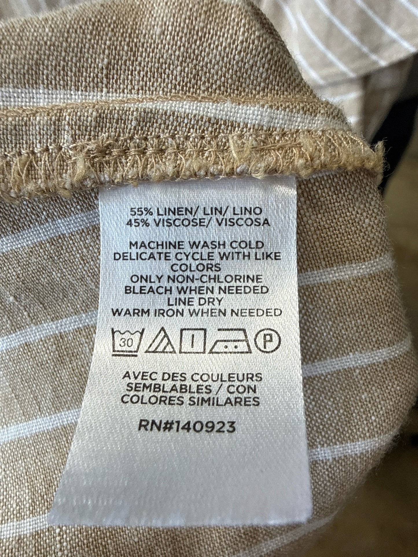 LOFT Size M Brown/White Dress