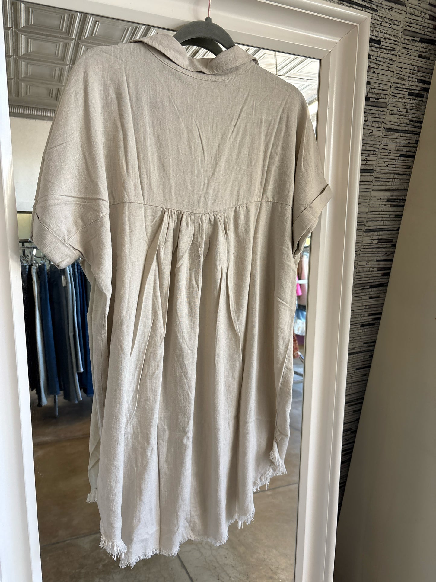 Zenana Size L Tan Dress