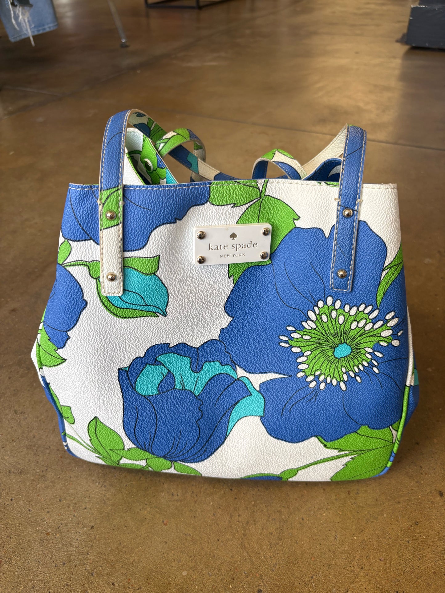 Kate Spade Blue/Green/White Bag