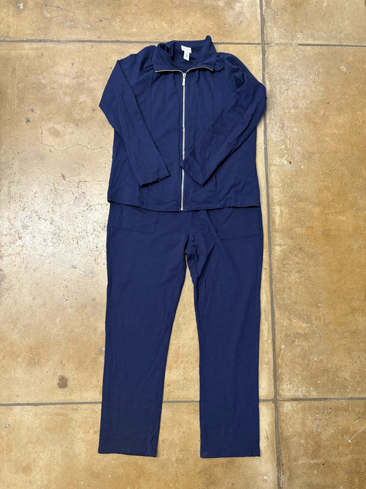 CHICO'S Size 1 Blue Top & Pant Set