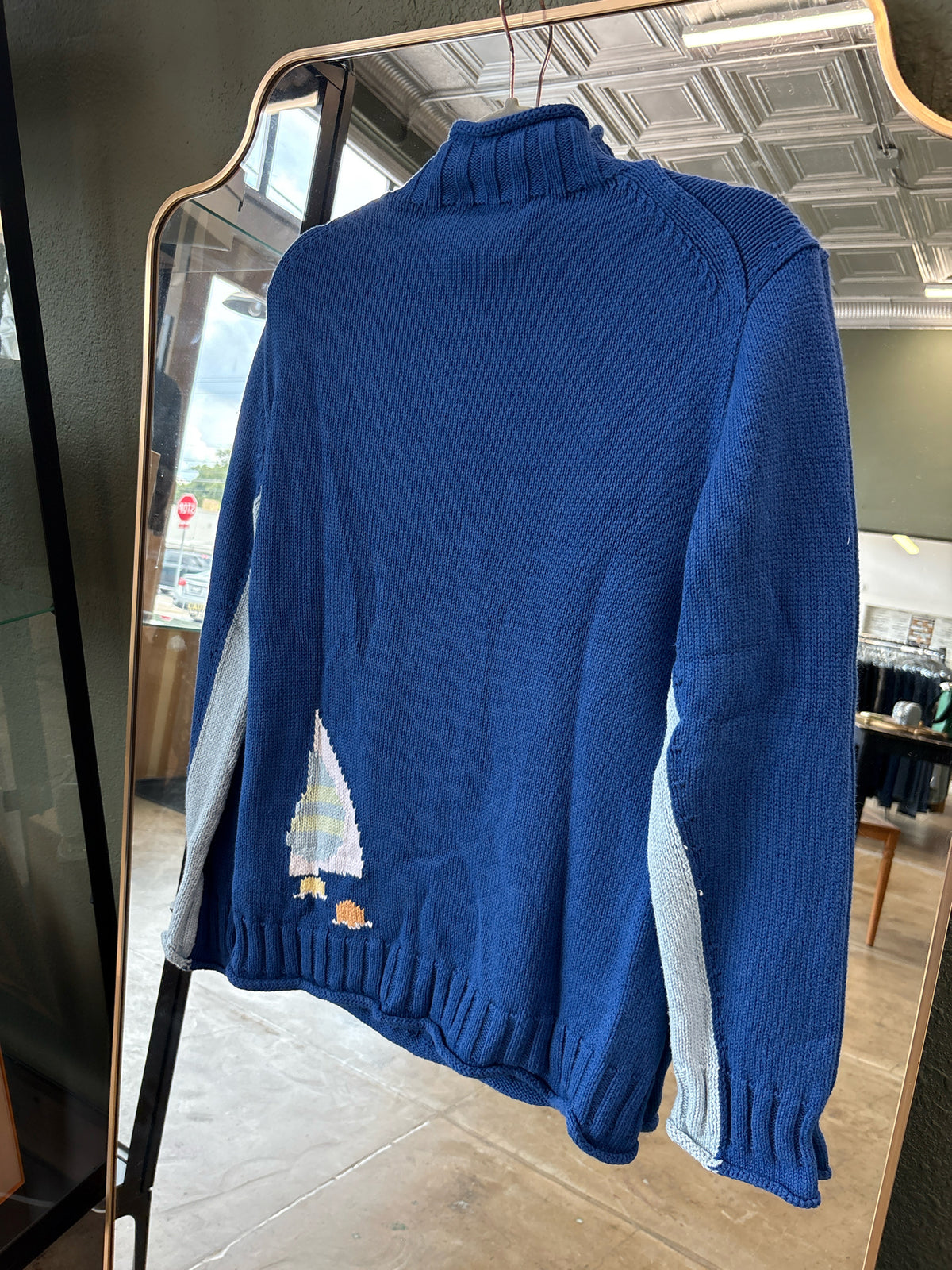 j crew Size XS Blue/Multi Sweater