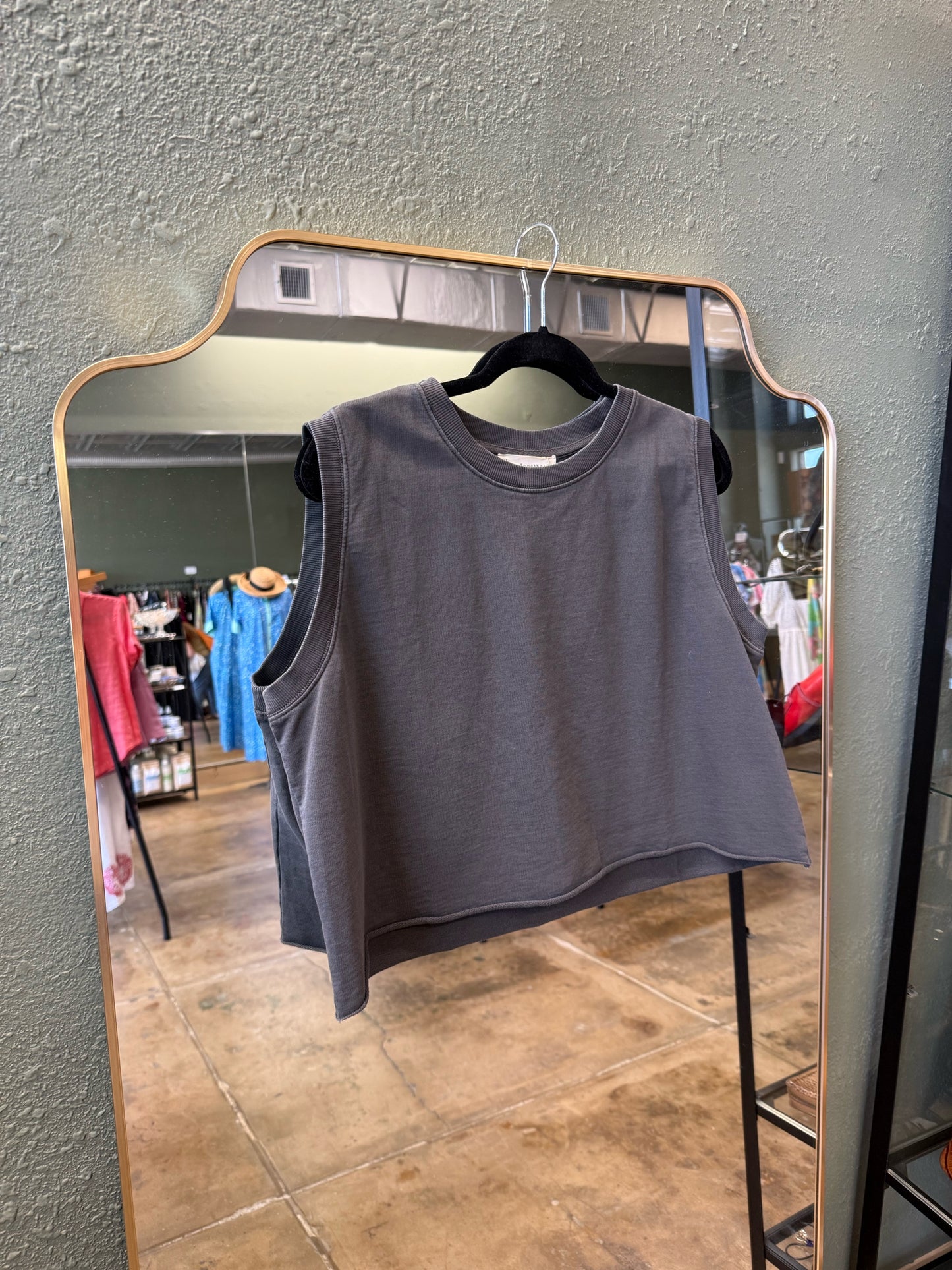 By Together Size S Charcoal Top