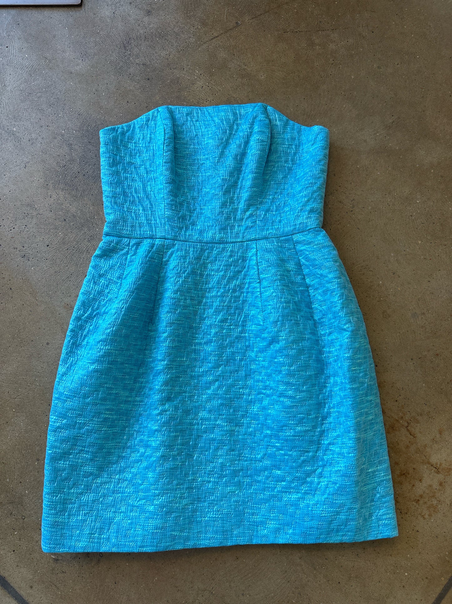 Trina Turk Size 6 Turquoise strapless Dress